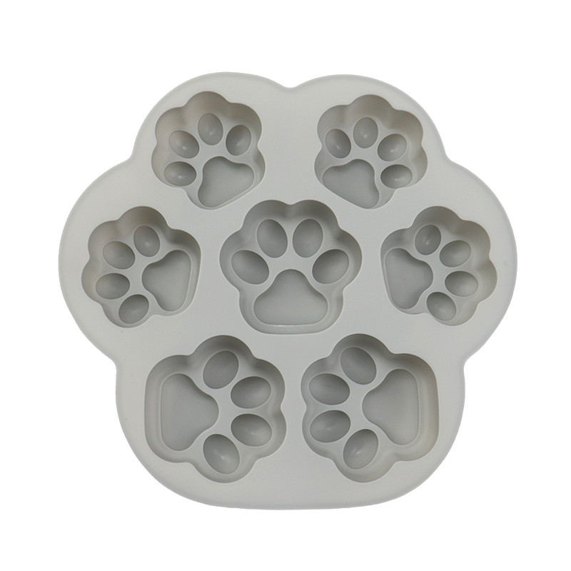 Contenedor de comida para bebé, caja de almacenamiento de frutas y leche materna, bandeja de silicona para congelador, contenedor de comida para bebé, 7 rejillas: Cat claw gray