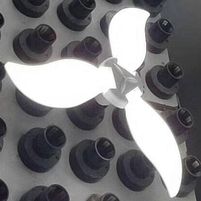 Vifte trebladet ledet lampe 45w e27 sammenleggbar energisparende taklampe hjemme