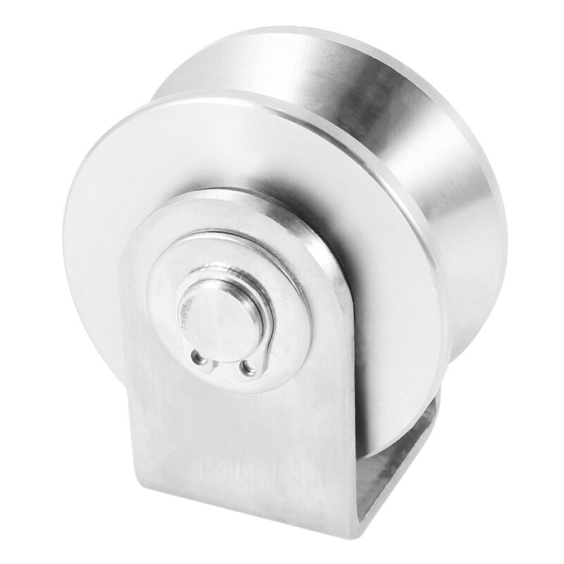 2 Inch V Type Katrol Roller 304 Rvs Schuifpoort Roller Wiellager Voor Material Handling En Moving