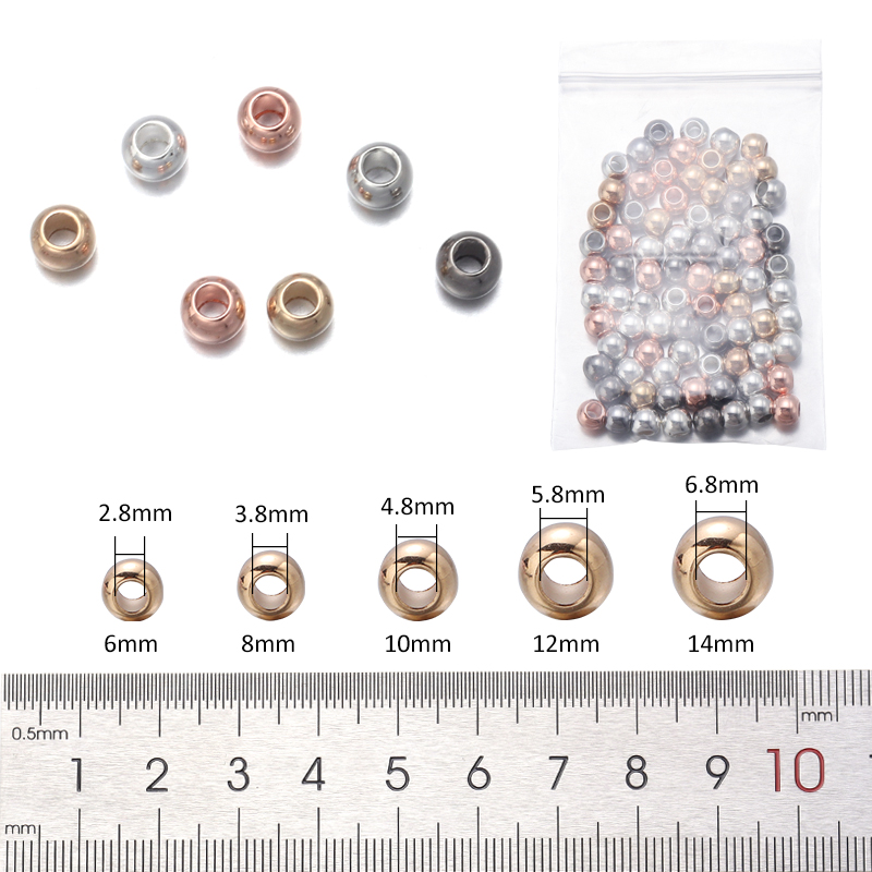 Louleur grand trou perles CCB perles entretoise perles entretoise perles en vrac pour bijoux à bricoler soi-même faisant des accessoires breloques