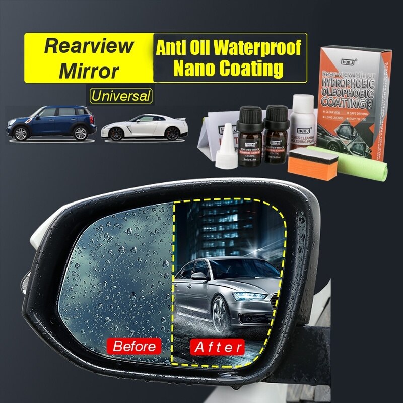 HGKJ Rear-view Mirror Rainproof Hydrophobic Oleophobic Coating Kit Nano Glass Coating Kit