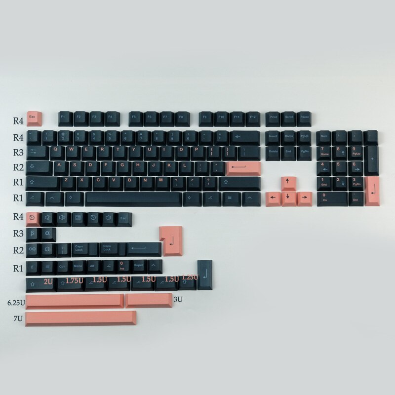 135 nycklar gmk bushido keycaps cherry profile pbt sublimation mekanisk tangentbord keycap för mx switch: Gmk eldfluga