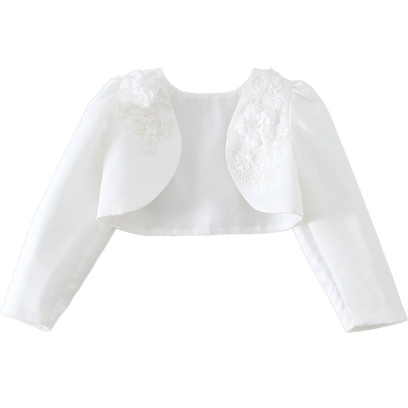 New Girls Bolero paillettes perline Flower Girls giacca corta per matrimonio compleanno abbigliamento formale per bambini