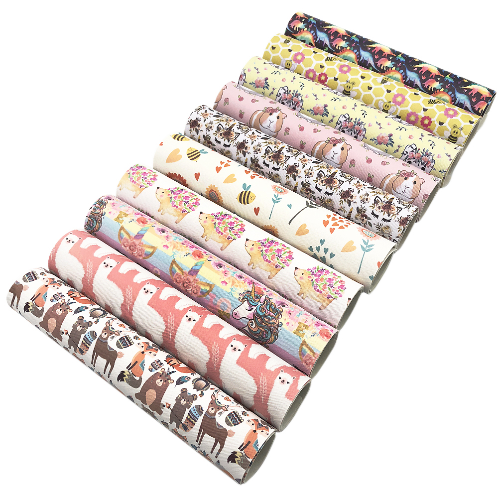 20*33cm Cartoon Faux Synthetic Leather Set Fabric For Bows Leather Crafts DIY Handmade Material Earrings,1Yc20504: 1063513001