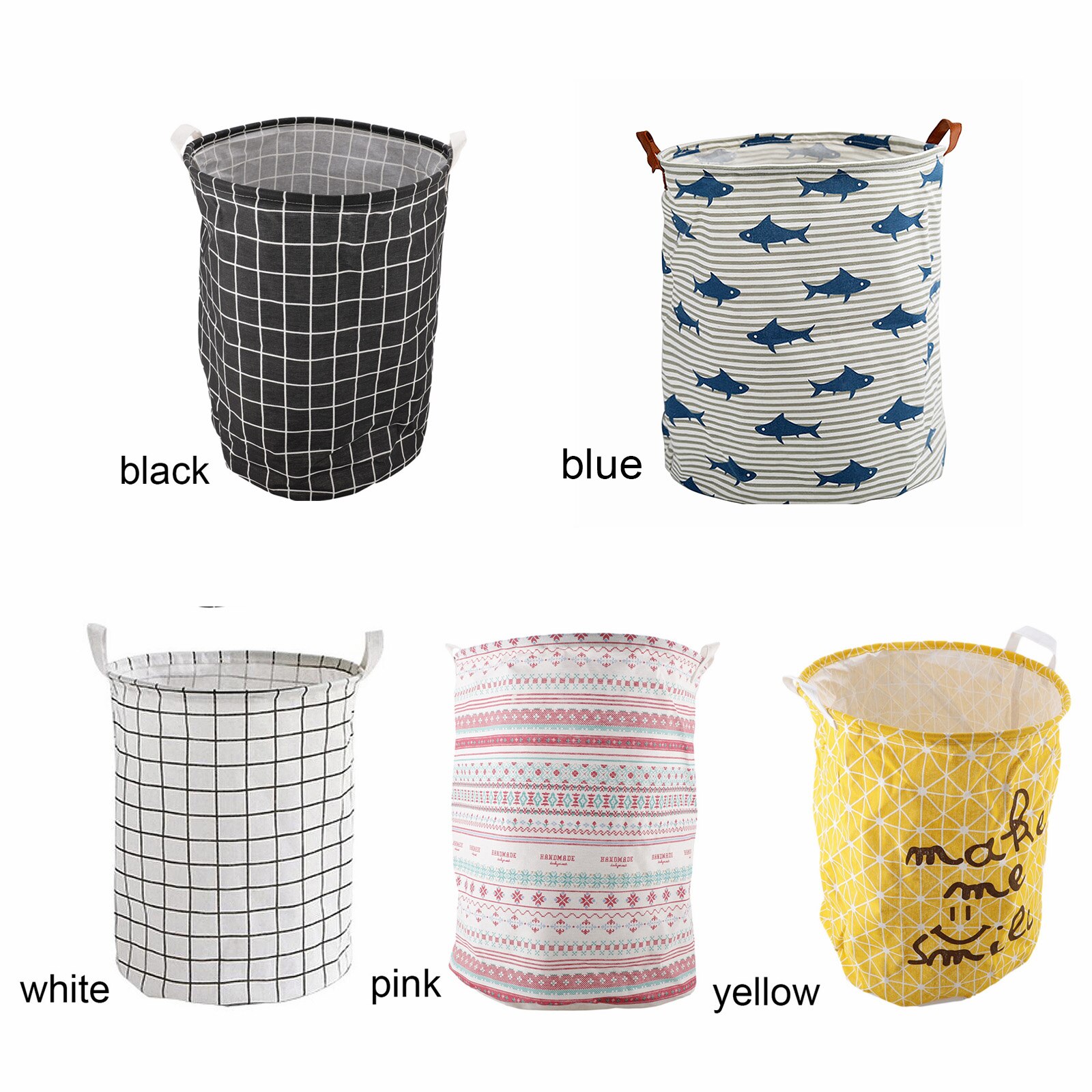 Basket Clothing Laundry Bag Large Storage Box Canvas Foldable Collapsible Home And Nursery With Handle Organizer