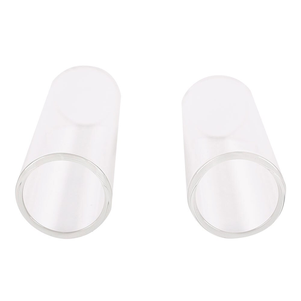 Gjennomsiktig glass gitar bass gliderør finger beskyttelseshylse tilbehør gitar plukke tilbehør 60mm lengde