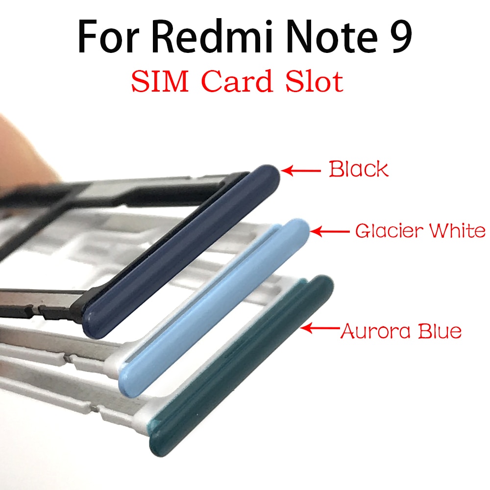 Peças sobressalentes para xiaomi redmi, suporte para leitor de cartão sim redmi note 9 note9