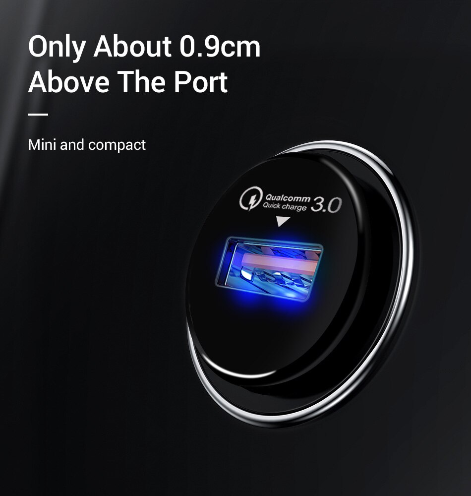 OLAF QC 3.0 Mini USB Car Charger For iPhone Samsung Xiaomi Huawei 5V 3A Fast Charging Quick Charge 3.0 Car Phone Charger Adapter