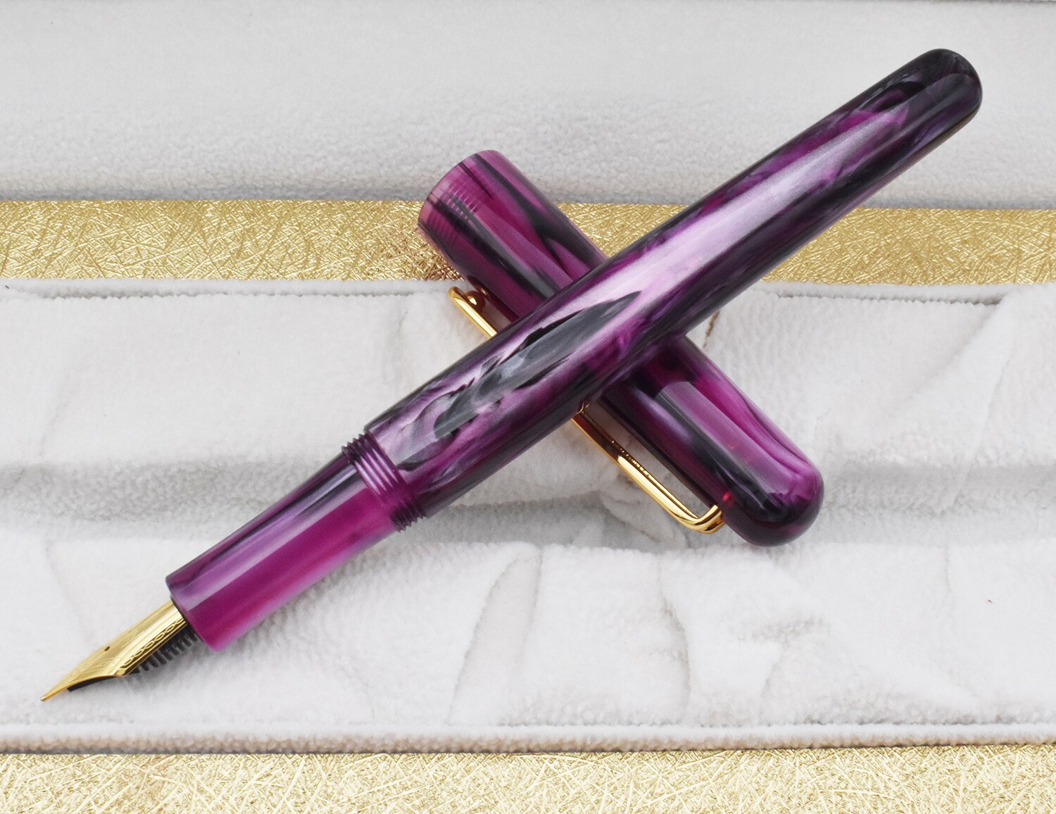 Picasso Celluloid Fountain Pen Pimio EtSandy Aurora Purple PS-975 Iridium Fine Ink Pen Writing Pen for Business Office