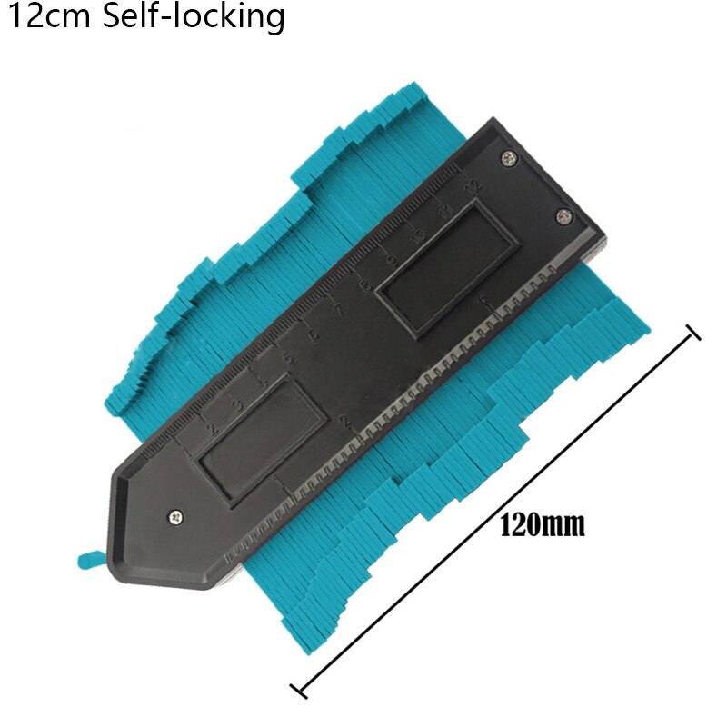 12/14/25/50cm multifunktionelle konturmåler flisebelægning laminatfliser kantformende træ måle lineal fliser laminat fliser værktøj: 12cm selvlåsende