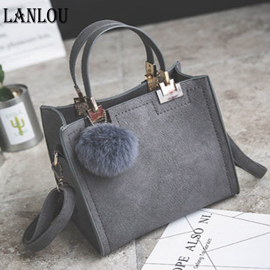 Lanlou Vrouwelijke Crossbody Tassen Voor Vrouwen Mode Schoudertas Luxe Handtassen Vrouwen Tassen Reizen Hairball Bag Frosted: B