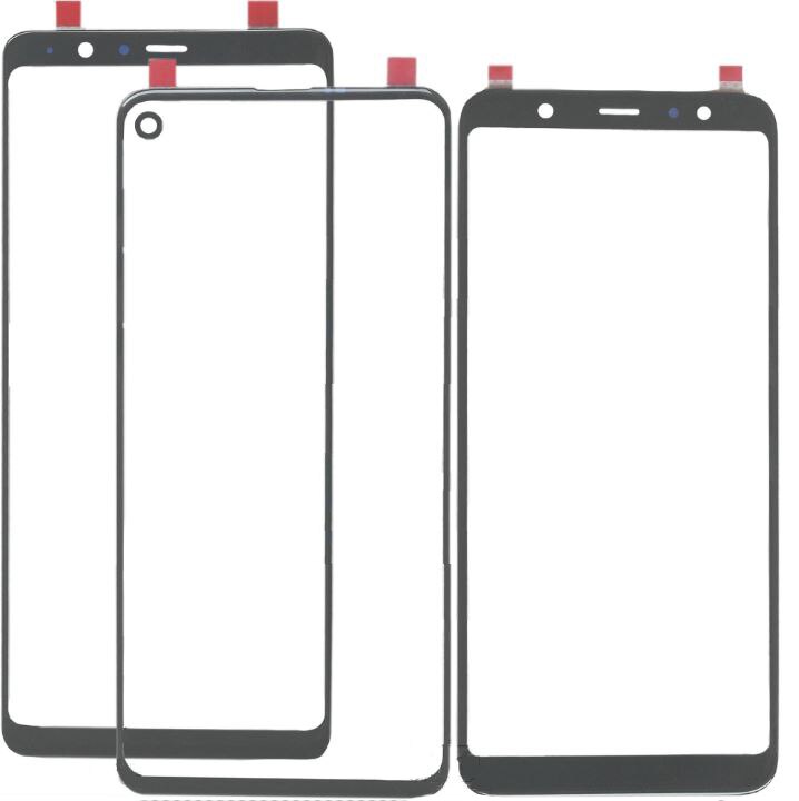 2Pcs Voor Glas Lens Met Oca Lijm Voor Samsung Galaxy A40 A50 A70 A10 A20 A30 A80 A90 A10S a20S Screen Touch Panel Vervanging