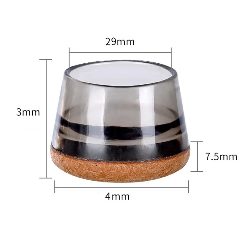 40/1PCS Stoelpoot Vloerbeschermer Siliconen Meubels Voetdoppen Slijtvaste Ruisonderdrukking Beschermen Vloeren Nivellering Home Decor: Ivoor / 52 Stks