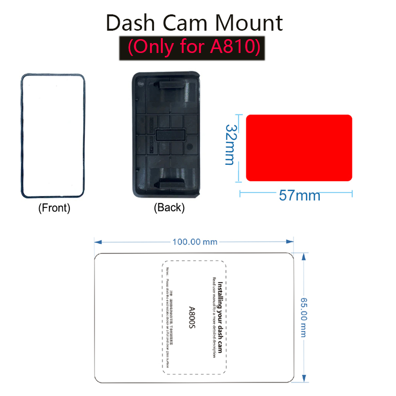 Voor 70mai Dash Cam Mount Voor 70mai Dash Cam A810 Mount Voor 70mai A810 Auto Dvr Vhb Sticker Houder Statische Stickers