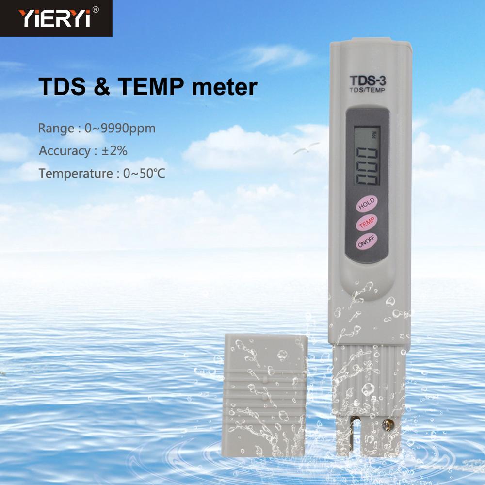 Yieryi TDS PH Meter PH/TDS/EC/TEMP Meter Digital Water Monitor Tester Series for Pools, Drinking Water, Aquariums: TDS-3 Meter