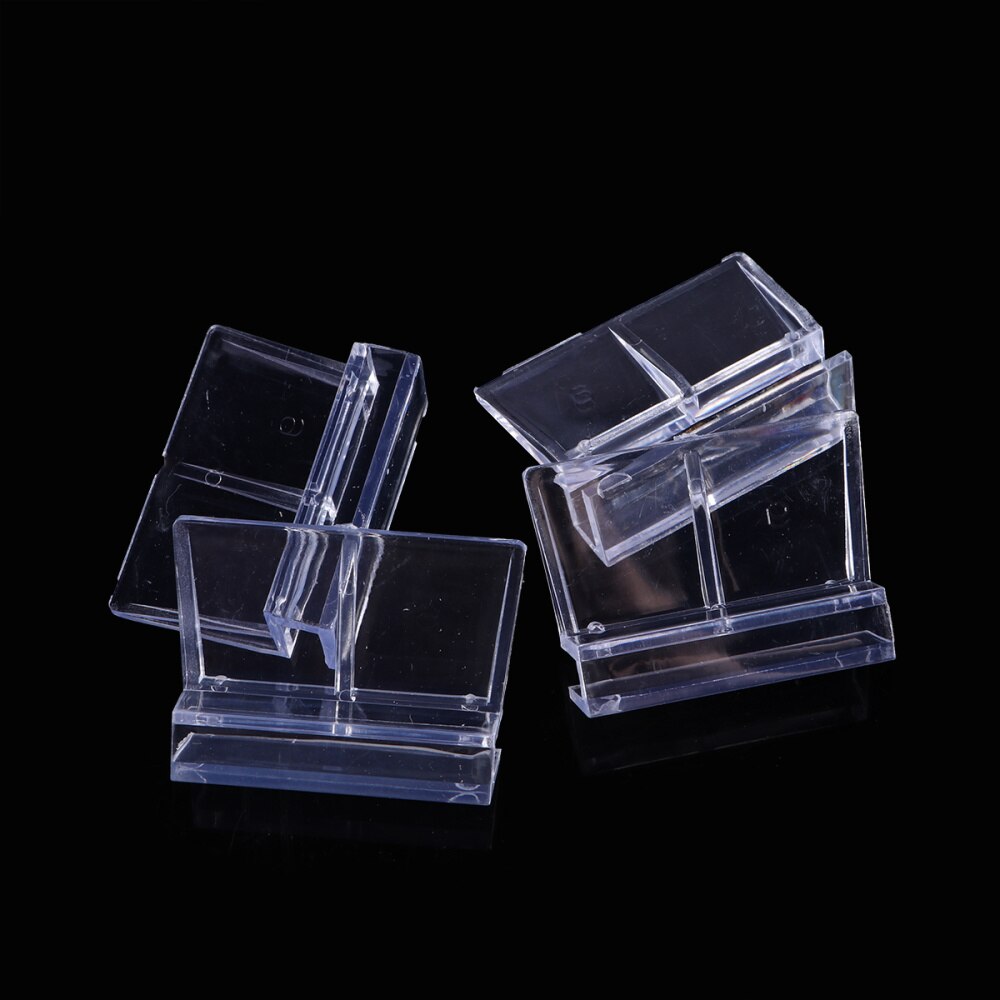 4Pcs 6mm Acrylic Aquarium Clips Clear Glass Cover Boards Bracket Shelves Support Holders