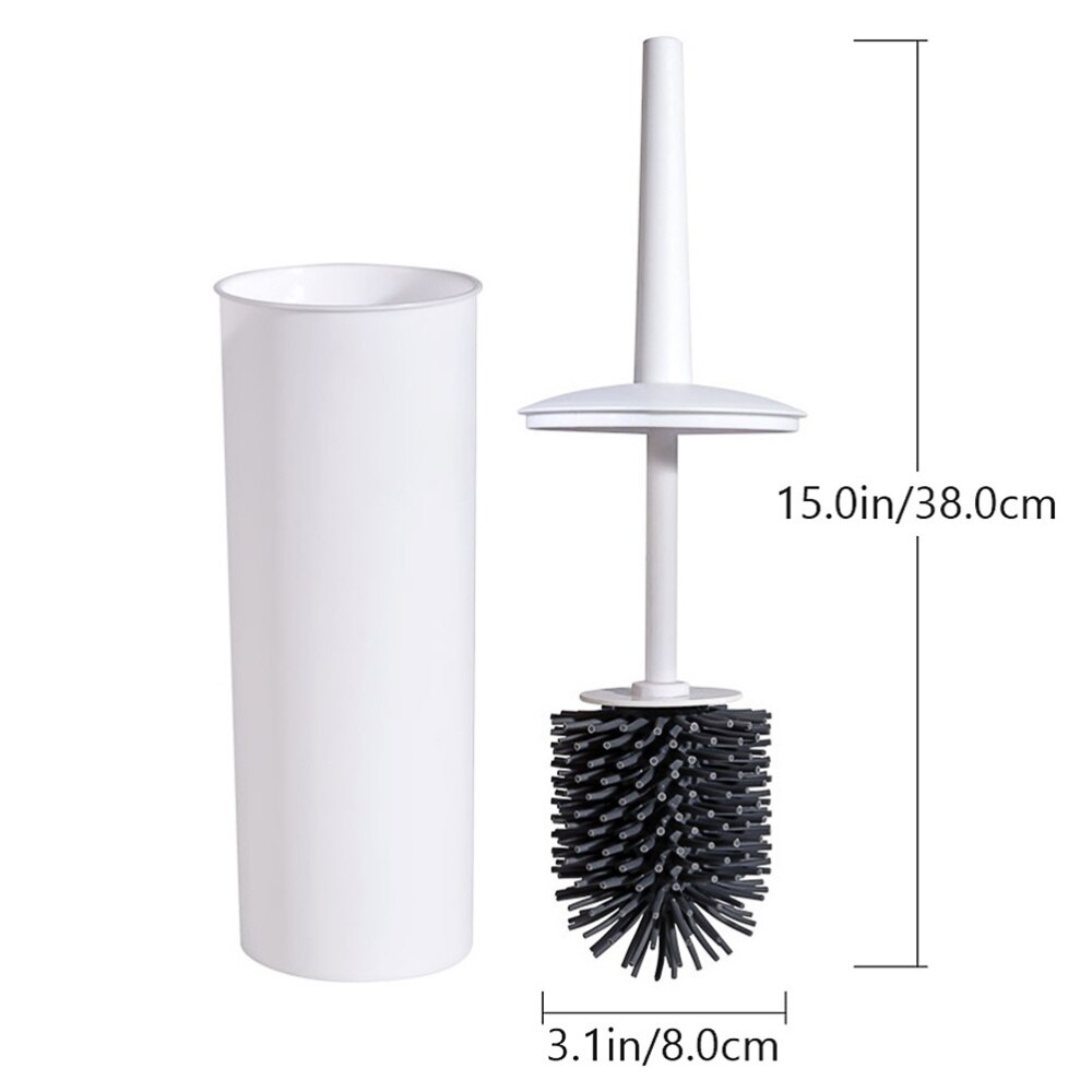 1 Set Soft Practical Long Handle Toilet Brush Set Bathroom Brush Cleaning Brush Toilet Brush And Holder for Store