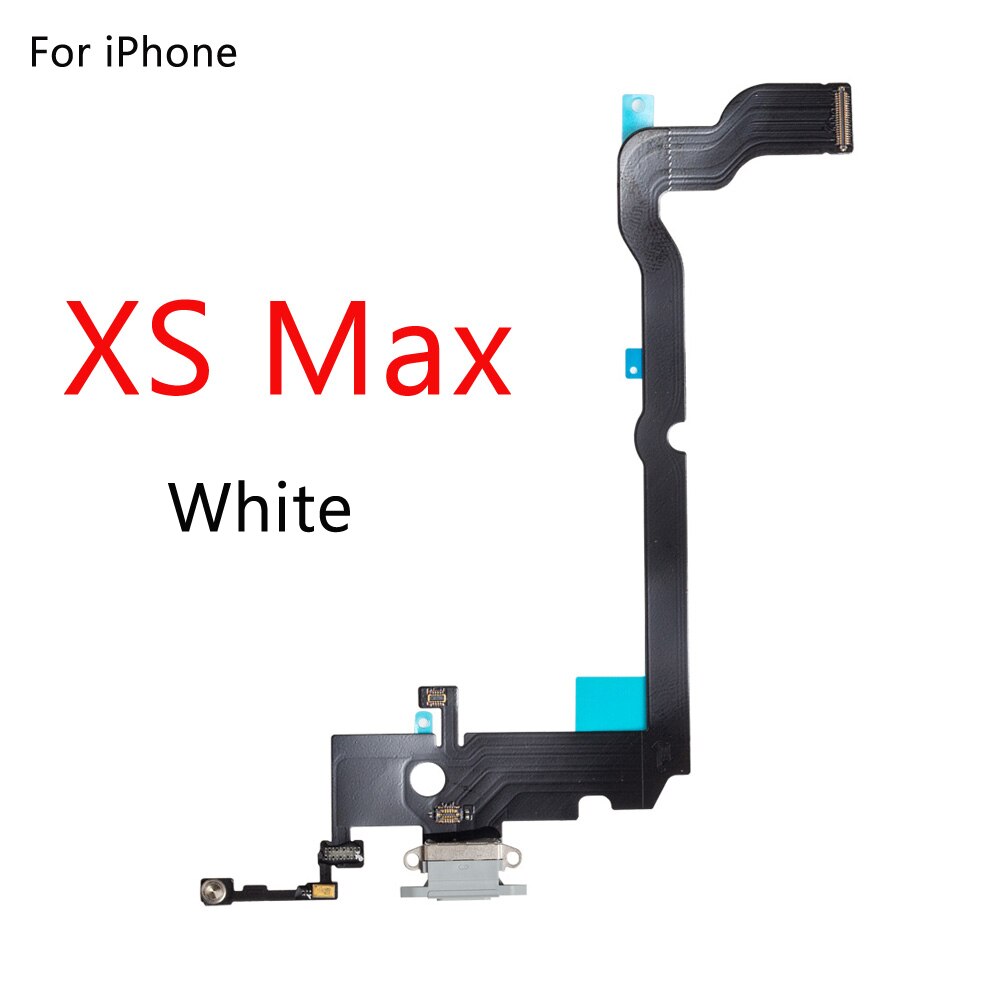 Für iPhone 7G 7 8G 8 Plus X Lade-Port Dock Connector Kopfhörer Audio Jack + Mikrofon Flex kabel Ersatz: For XS max White
