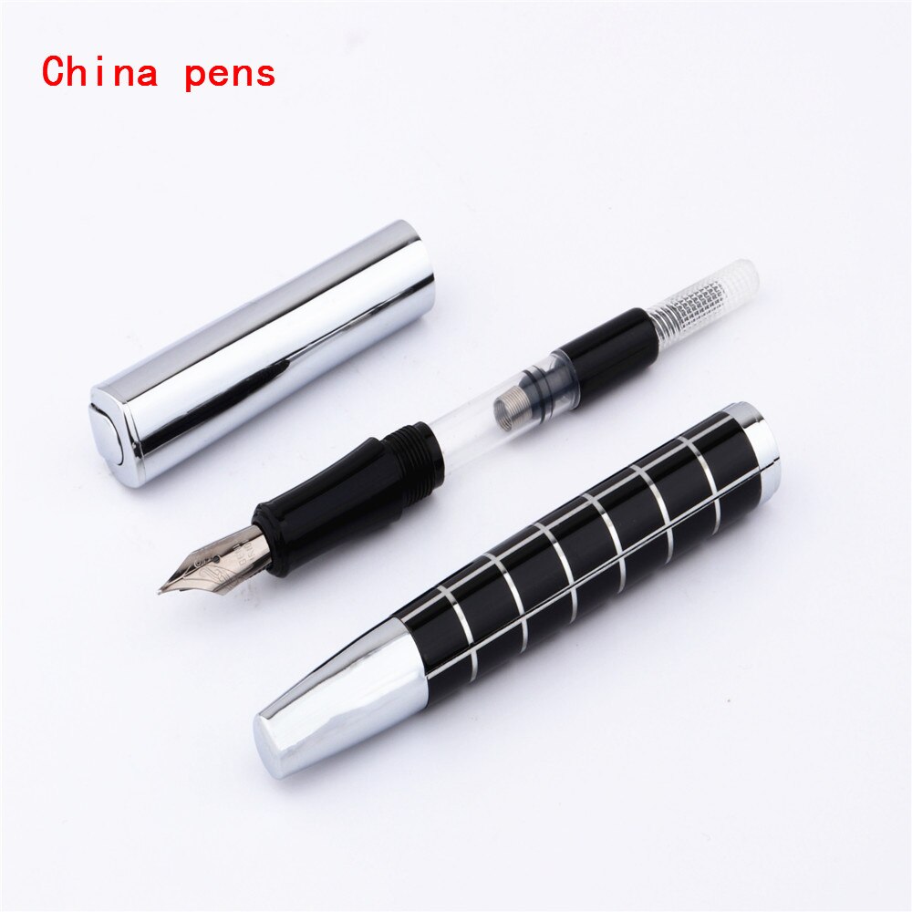 Luxury 819 Stainless steel Line Black Heavy big brand Business office Medium nib Fountain pen
