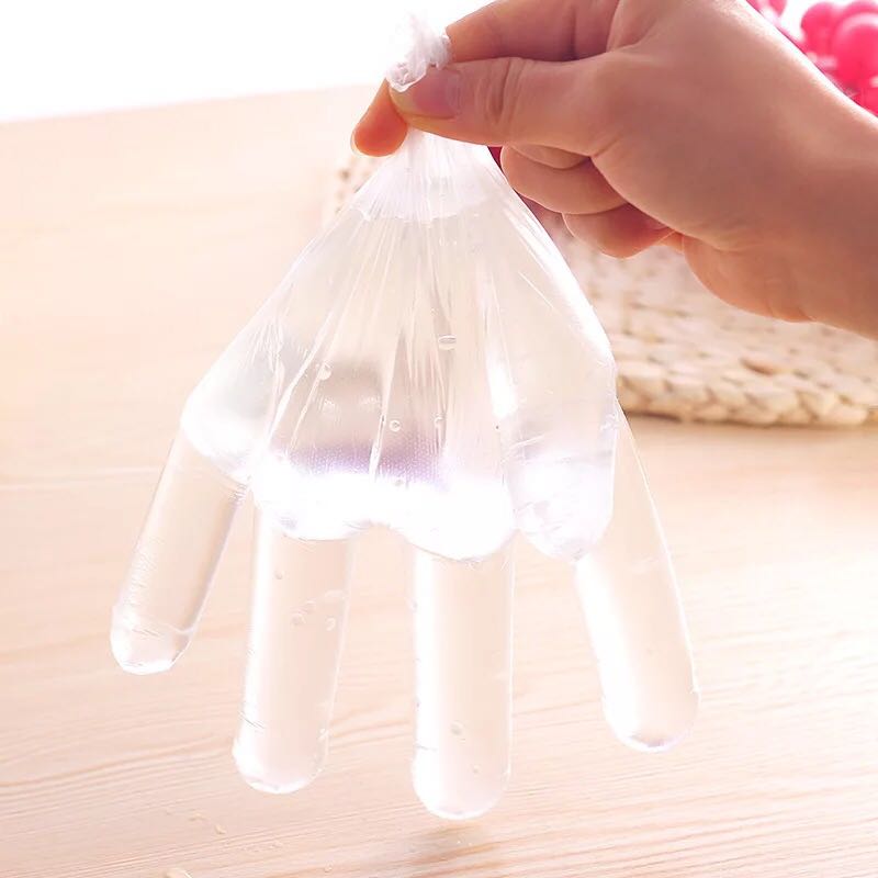FEIGO 100 Uds guantes desechables respetuosos con el medio ambiente, guantes de plástico de alimentaria para la limpieza de alimentos, accesorios de cocina diaria F771