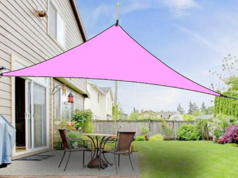 3*3*3m Triangle Awning Sunscreen Tent Waterproof Canopy Garden Terrace Shade Sail Outdoor Camping Rain Fly Beach Sun Shelter: Black / 3X3X3m