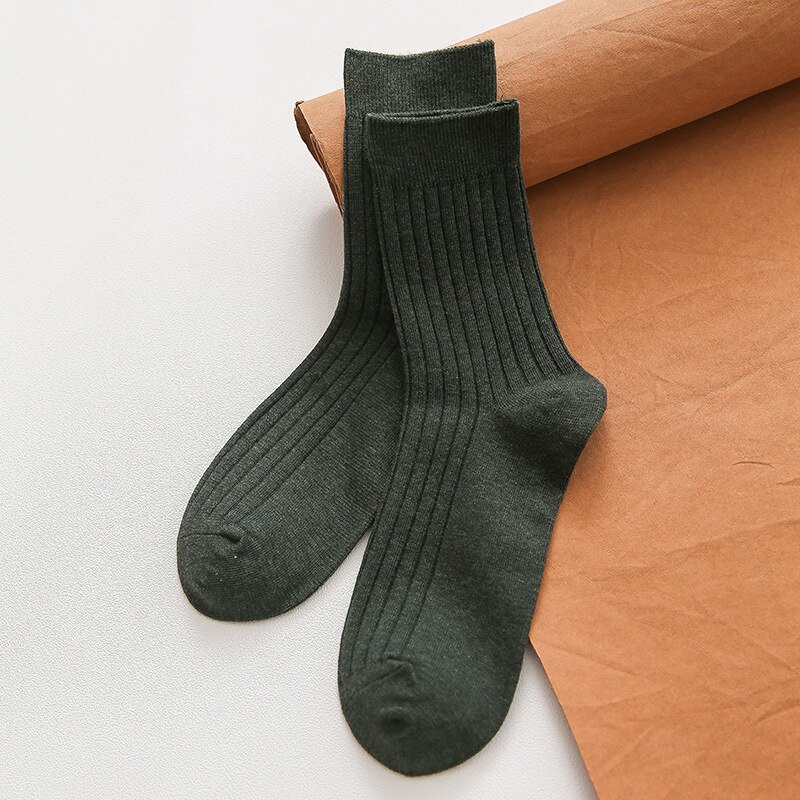 Efterår og vinter sokker herre varme sokker bomuld fritidsstrømper business sports sokker mand solide sokker sokker: C5