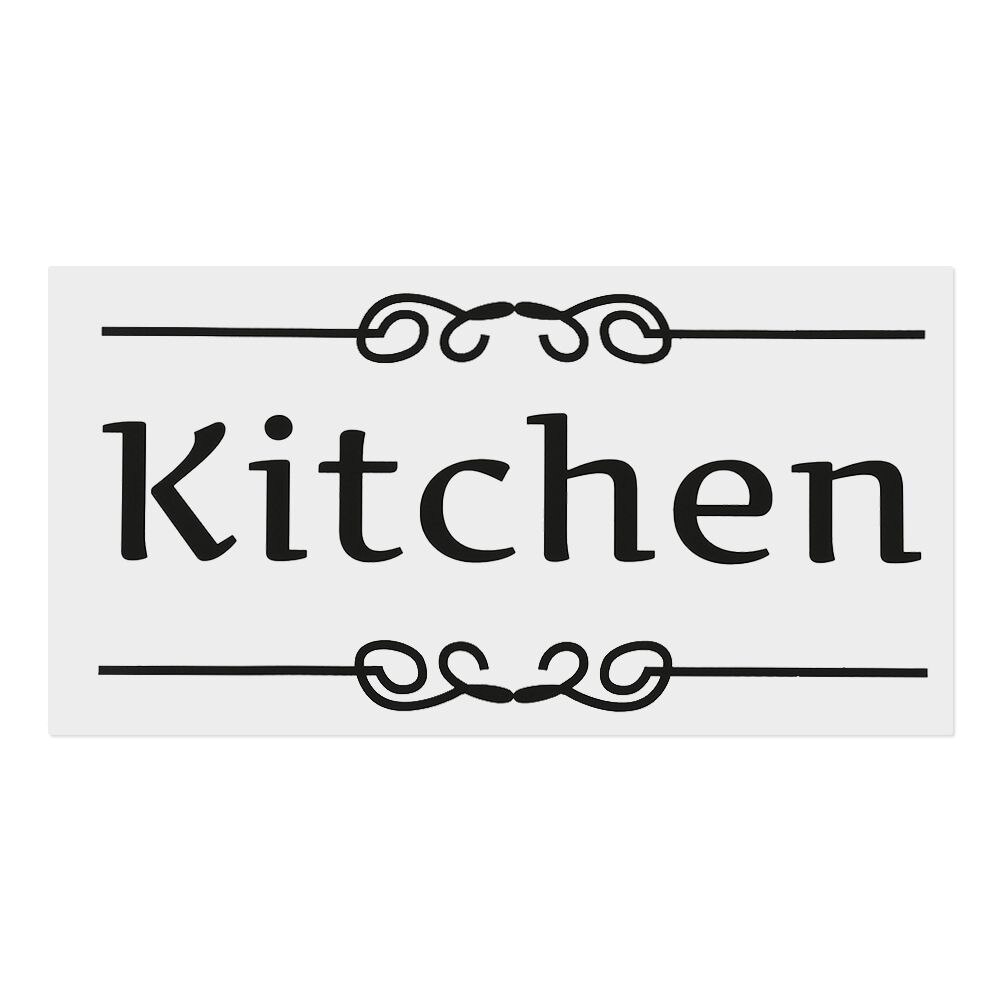 Diy Office Bedroom Playroom Vinyl Wall Art Toilet Decals Entrance Sign Door Stickers: Kitchen