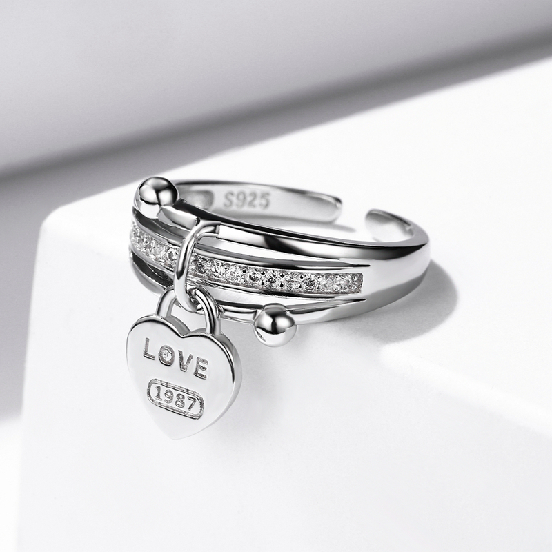 SODROV 925 Sterling Zilveren Sieraden Set Sparkling Liefde Hart Sieraden Sets Bruiloft Engagement Sieraden Hanger Ketting & Ring