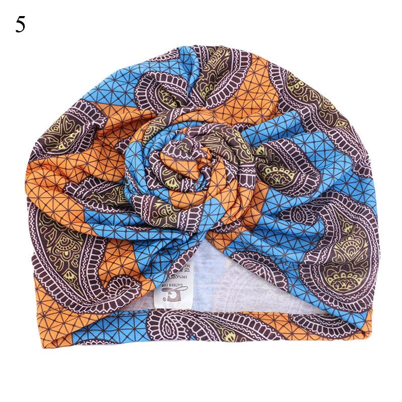 de chaleur africaine bébé populaire enfants beignet Bonnet noeud indien chapeau Parent enfant Extra grand sommeil casquette réglable Satin: 5
