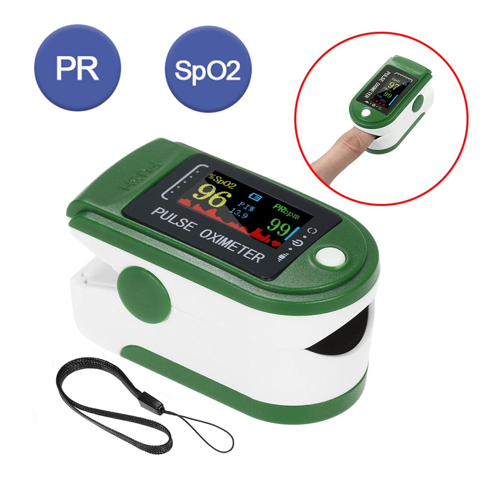 Digital Fingertip Pulse Oximeter OLED Display Blood Oxygen Sensor Saturation Mini SpO2 Monitor PR Pulse Rate Measurement Meter