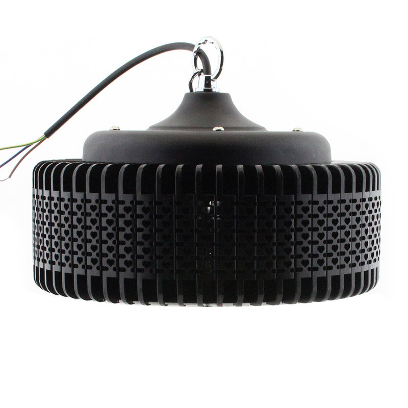 Campana LED industrial 150W, Chipled OSRAM, IC Driverless, Blanco neutro. Luminaria industrial con sistema de alimentación de estado sólido IC. Con anillo y cadena de sujección. Reflector opcional.