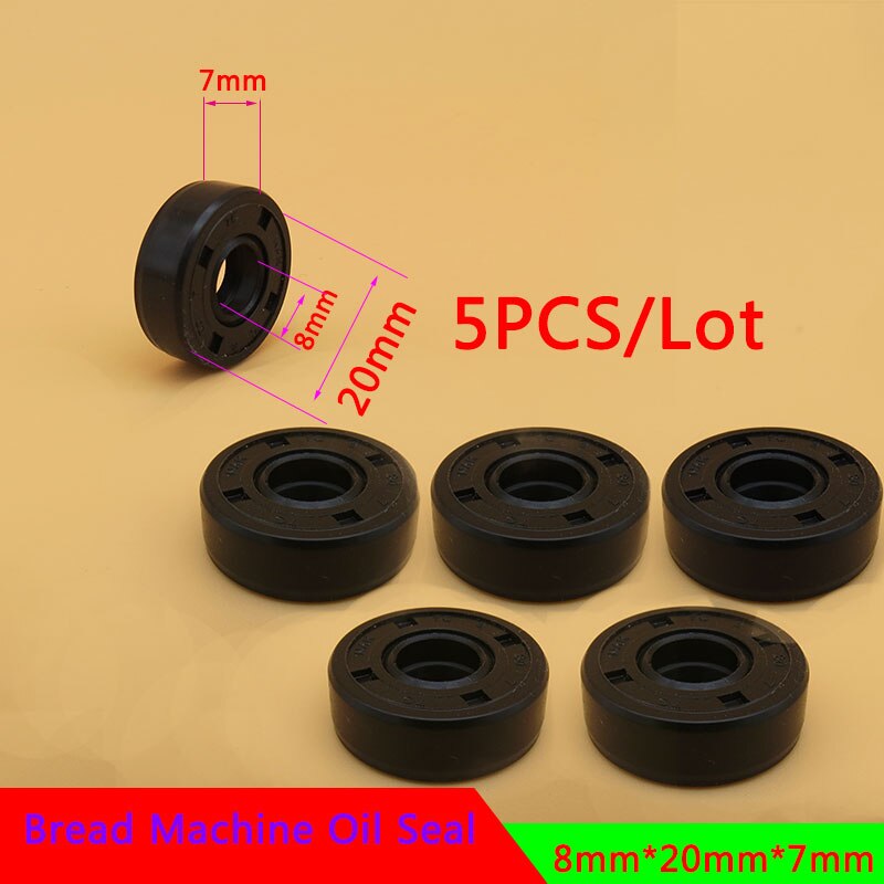 5Pcs 8*20*7Mm Oliekeerringen Ring Breadmaker Machine Onderdelen Brood Machine Spare Vervangende Onderdelen Wearable