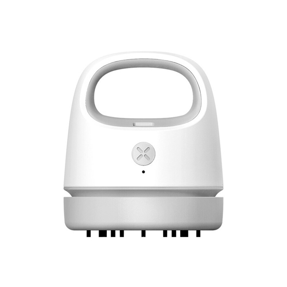 USB Rechargeable Desktop Vacuum Cleaner Desk Table Dust Vacuum Cleaner Strong Suction Pet Hair Removal Sweeper: Grey
