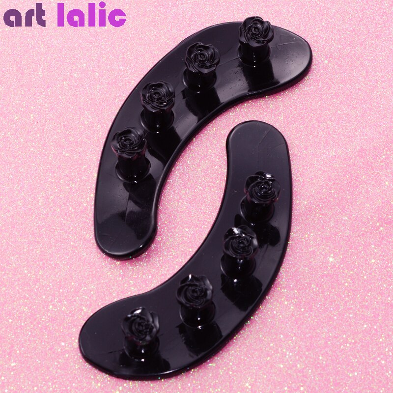 2 Stks/pak Silicone Soft Form Vinger Separator Teen Spacer Beauty Nail Tool Flexibele Soft Silica Manicure Pedicure Willekeurige Kleur