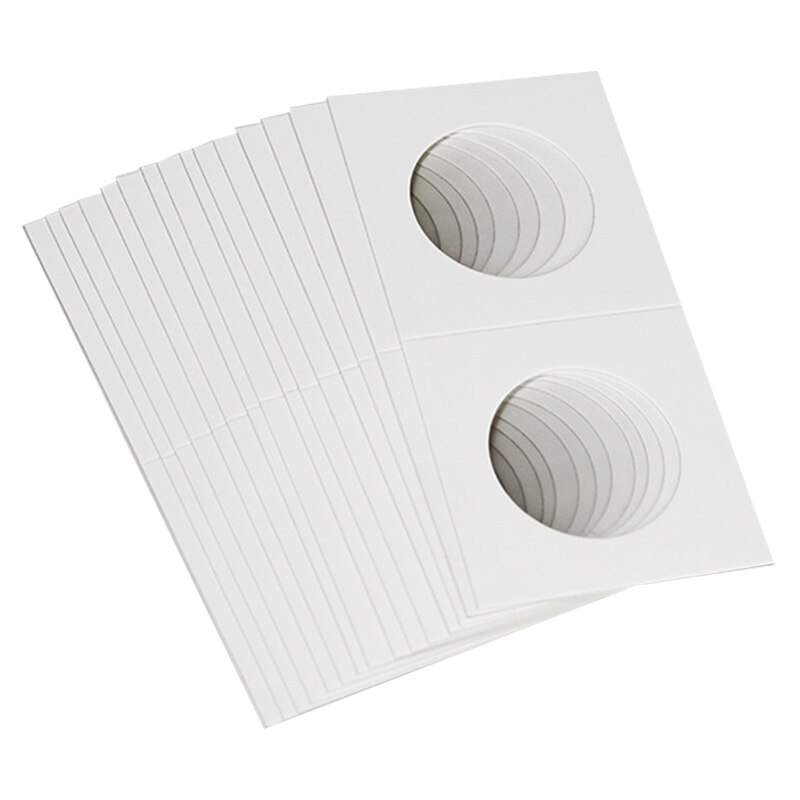 100PCS Square Cardboard Coin Holders Coin Supplies Coin Album Collection Lighthouse Stamp Coin Holder Cover Case Storage: Default Title