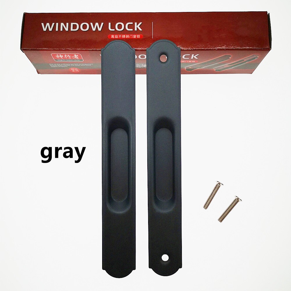 Dwustronny uchwyt ze stali nierdzewnej zamek hakowy 90 prosty zamek hakowy drzwi ze stopu aluminium i okna drzwi przesuwne bez blokady: szary