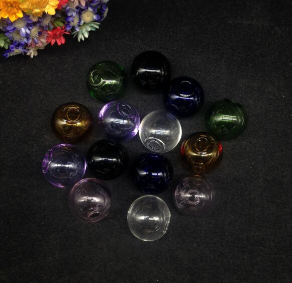 50 pcs 16mm color mix rodada Orb bola forma globo de vidro bolha com 4mm buraco vidro vial pingente diy garrafa de vidro cúpula frasco colar