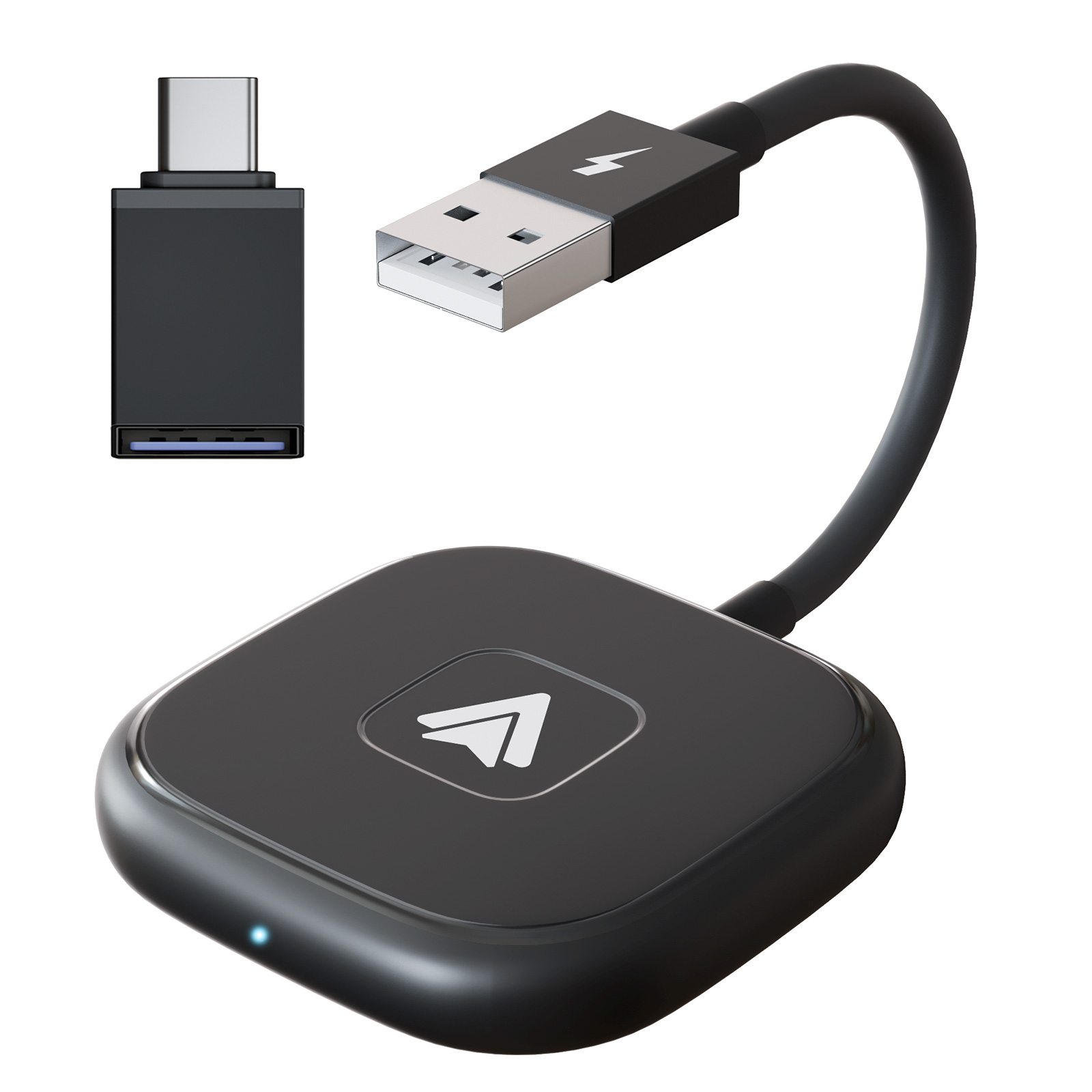 Adaptateur/Dongle sans fil Android Auto, convertisseur filaire vers sans fil pour adaptateur de voiture sans fil d'usine OEM: GRIS