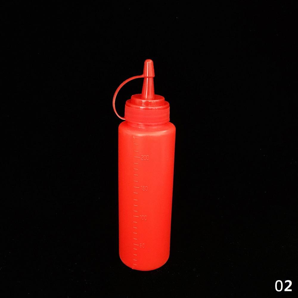 Condiment Squeeze Bottles Sauce Squirt Bottle with Twist On Cap Lids Ketchup Mustard Mayo Sauces Oil Bottles Kitchen Gadget: 8oz-Red