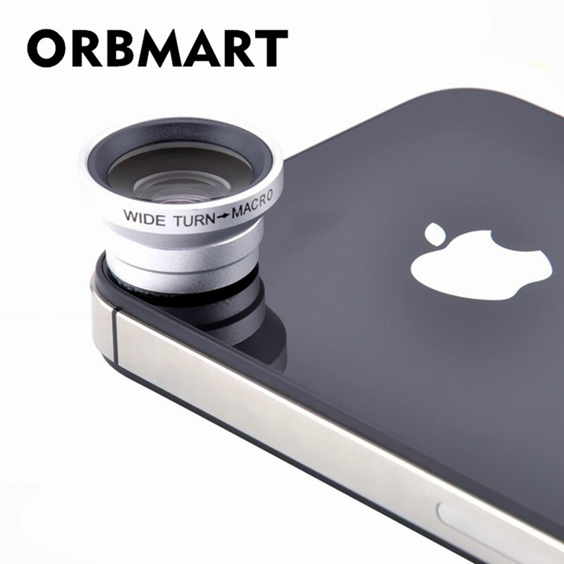 Orbmart 2 em 1 magnético destacável grande angular + macro lente da câmera para o iphone 4 4S 5 5S 6 plus 6s samsung i9300 nota 2 s4