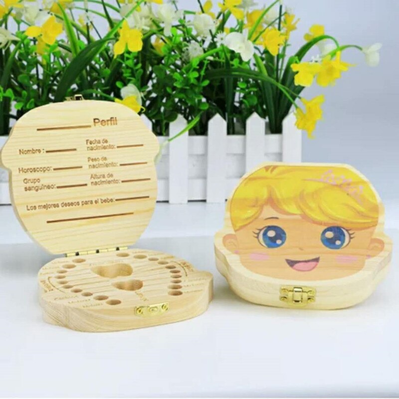 Log geschilderde baby tand dozen baby haar navelstreng souvenir dozen baby tand collection dozen baby souvenirs