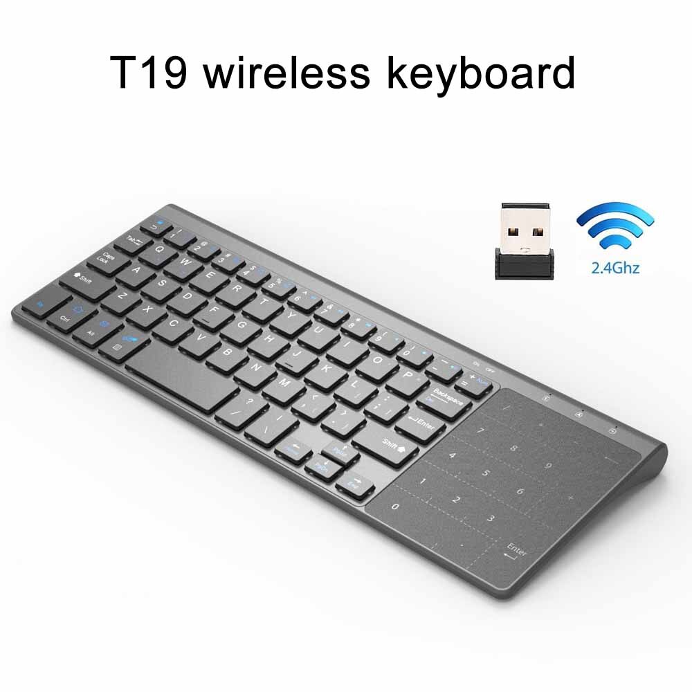 AVATTO Ultra-thin 2.4GHz Wireless Multimedia Mini Keyboard with Digtal Keypad, Mouse Touchpad for Windows,Android,iOS,PC Laptop: Default Title