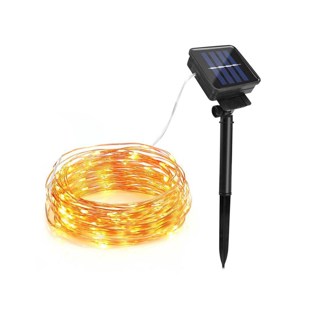 Solar Tuinverlichting Outdoor Decoratie Licht String 10M 20M Solar Tuin Lamp Bruiloft Kerst Decoratie Verlichting Voor Tuin: Warm White / 10M