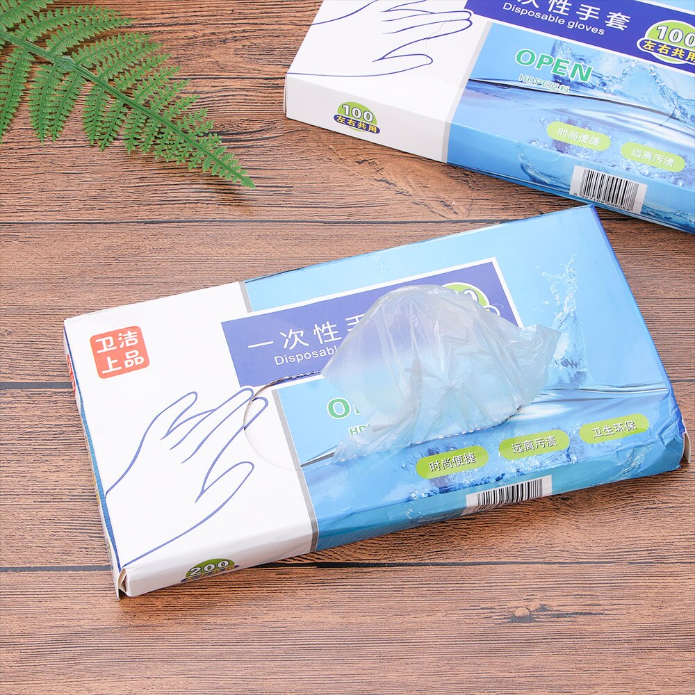 100/200Pcs/Set Food Plastic Gloves Disposable Gloves For Restaurant Kitchen BBQ Eco-friendly Food Gloves Fruit Vegetable Gloves