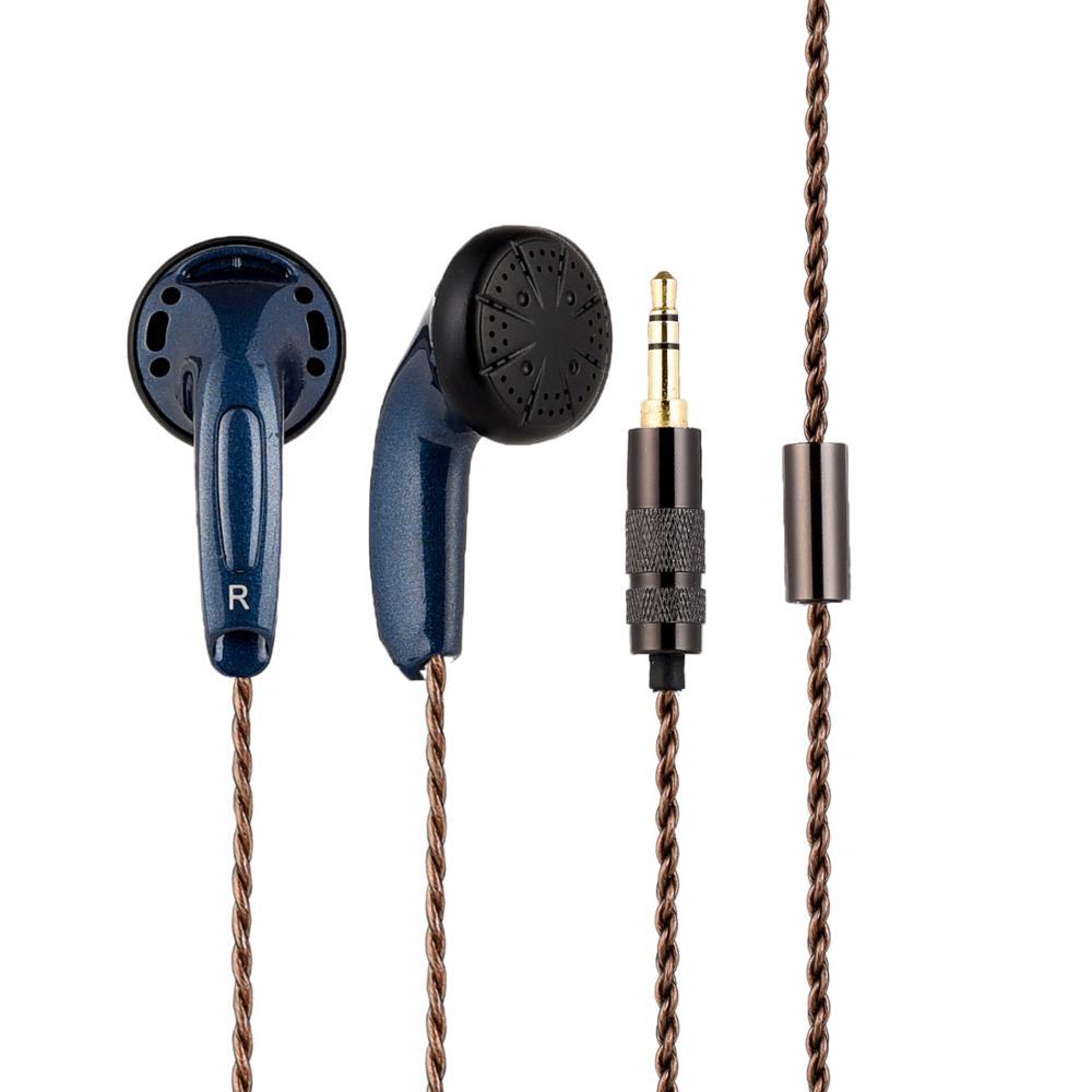 DIY Zware Basgeluid EMX500 Bro In-Ear Platte Kop Stekker DIY Oortelefoon HiFi Bass Oordopjes DJ Oordopjes: Blue