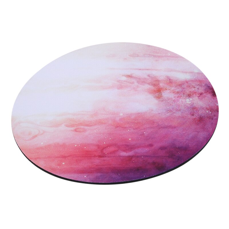 Round Mouse Pad Exquisite Planet Series Mat Soft Rubber Gaming Mouse Pads Computer Peripherals Accessory: pink