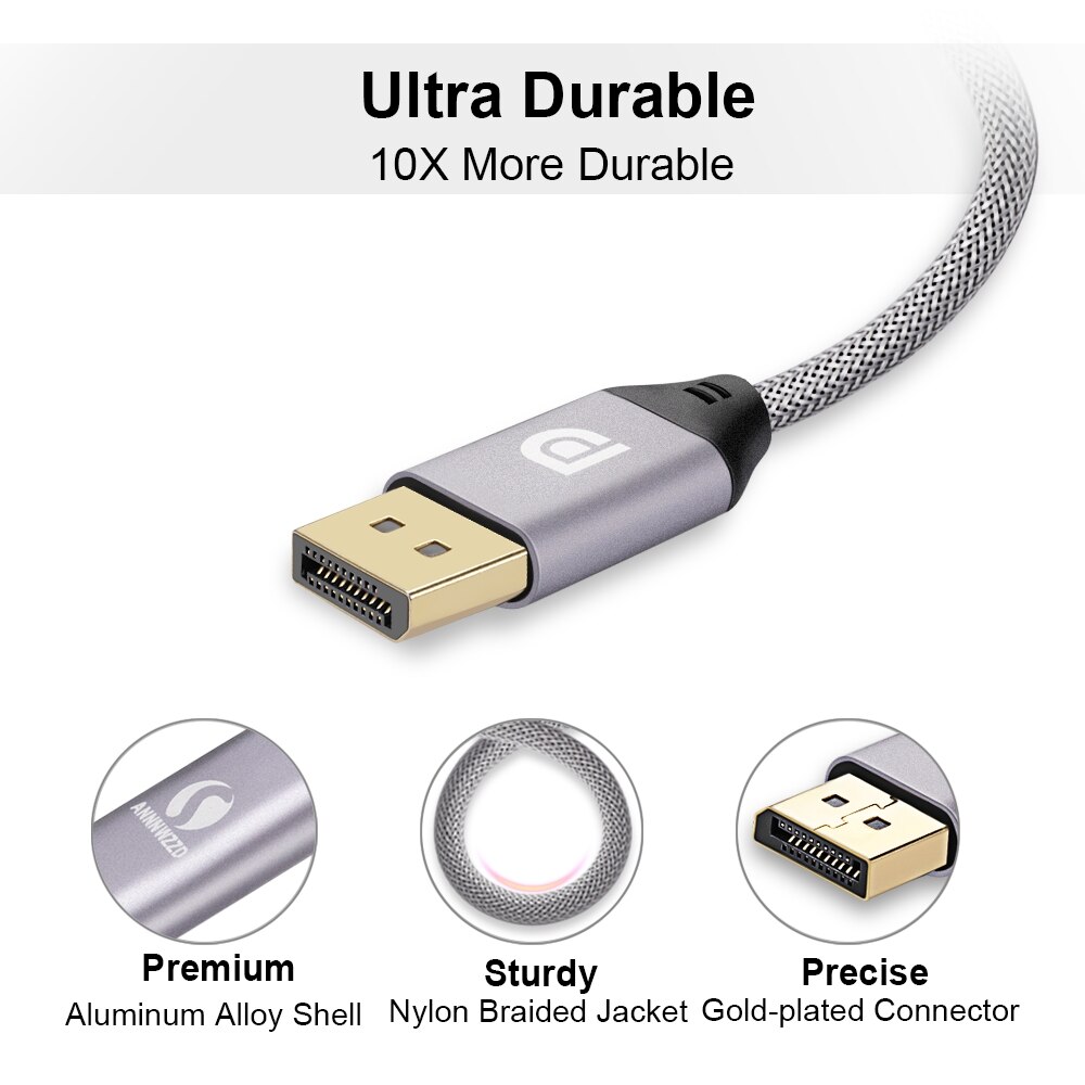 DisplayPort 1.2 Cable 4K 3D HD 60Hz Display Port Adapter for HDTV Graphics Card Projector DisplayPort to DisplayPort Cable