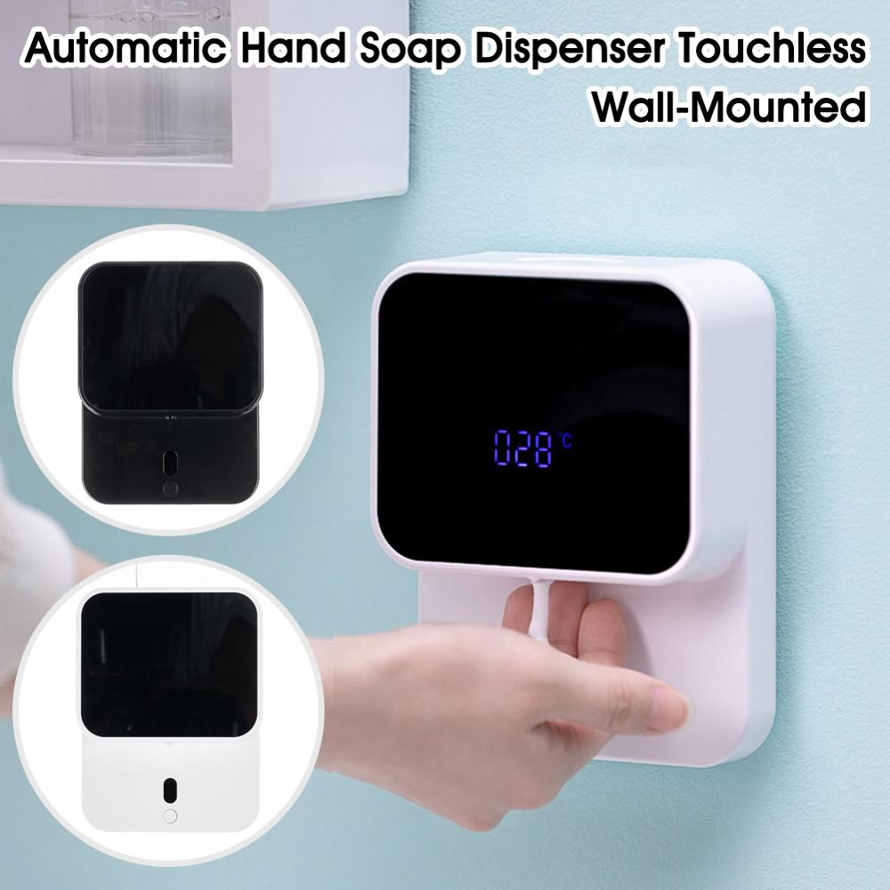 Automatic Induction Foaming Hand Washer LED Display Screen Washing Machine Infrared Sensor Soap Dispenser For Bathroom Wal