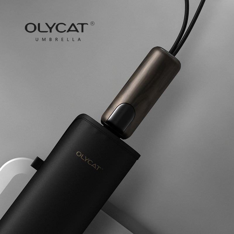 OLYCAT-paraguas para hombre, sombrilla totalmente automática de alta densidad, resistente a la lluvia, estilo Retro, para negocios, alta gama, para exteriores, 3 pliegues, 10k