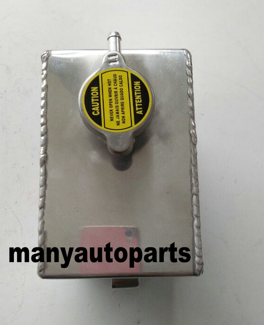Universal 2.5L aluminium water coolant header overflow expansion tank can